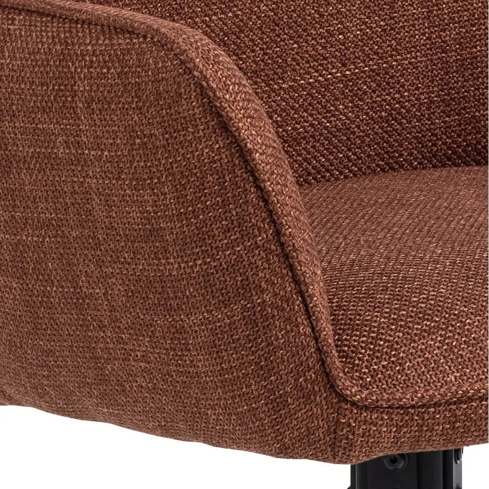 Set de scaune de sufragerie cărămiziu cu cotiere 2 buc. tapițat Glenda – Actona