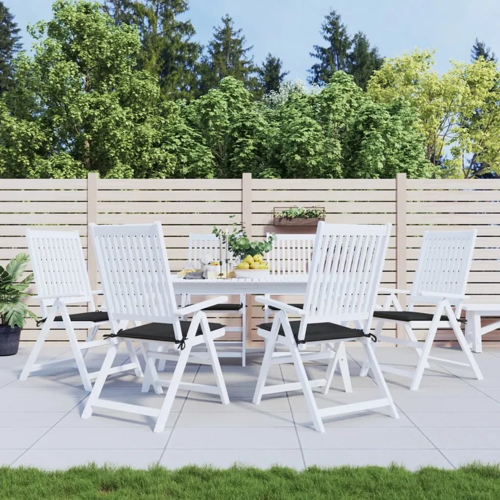 vidaXL Perne scaune grădină 6 buc. negru 50x50x3 cm țesătură Oxford