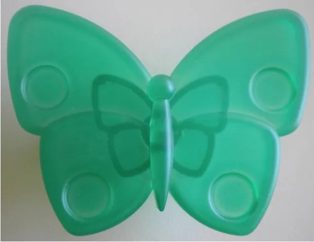 Buton plastic Fluture Verde