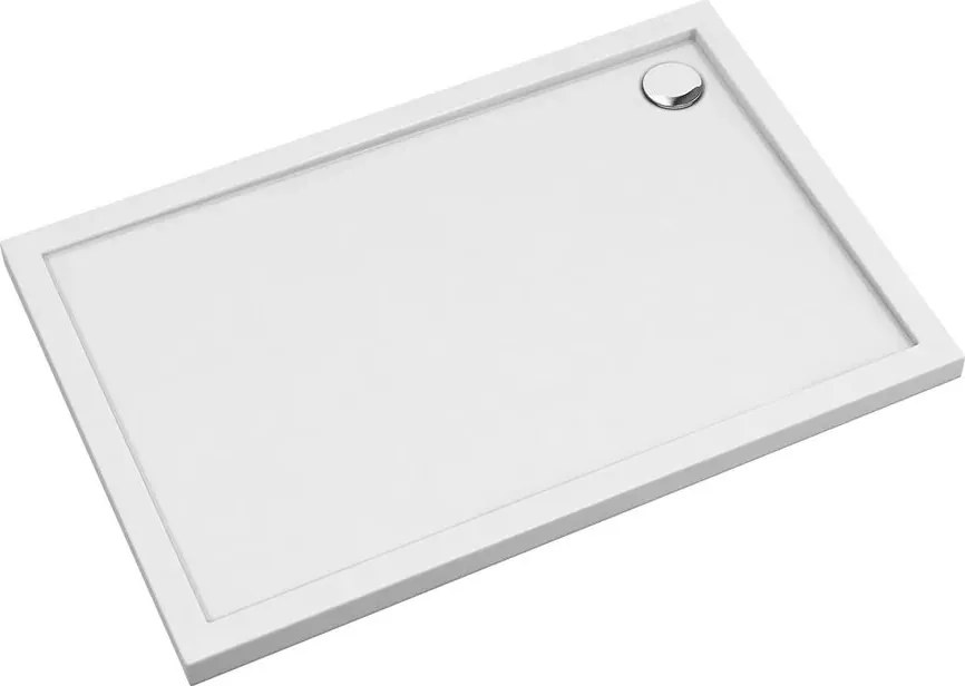 Cadita dus dreptunghiulara Omnires Merton alb 80x120 cm