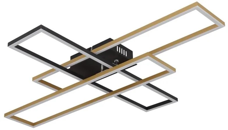 Plafoniera LED moderna DAKARI negru/auriu
