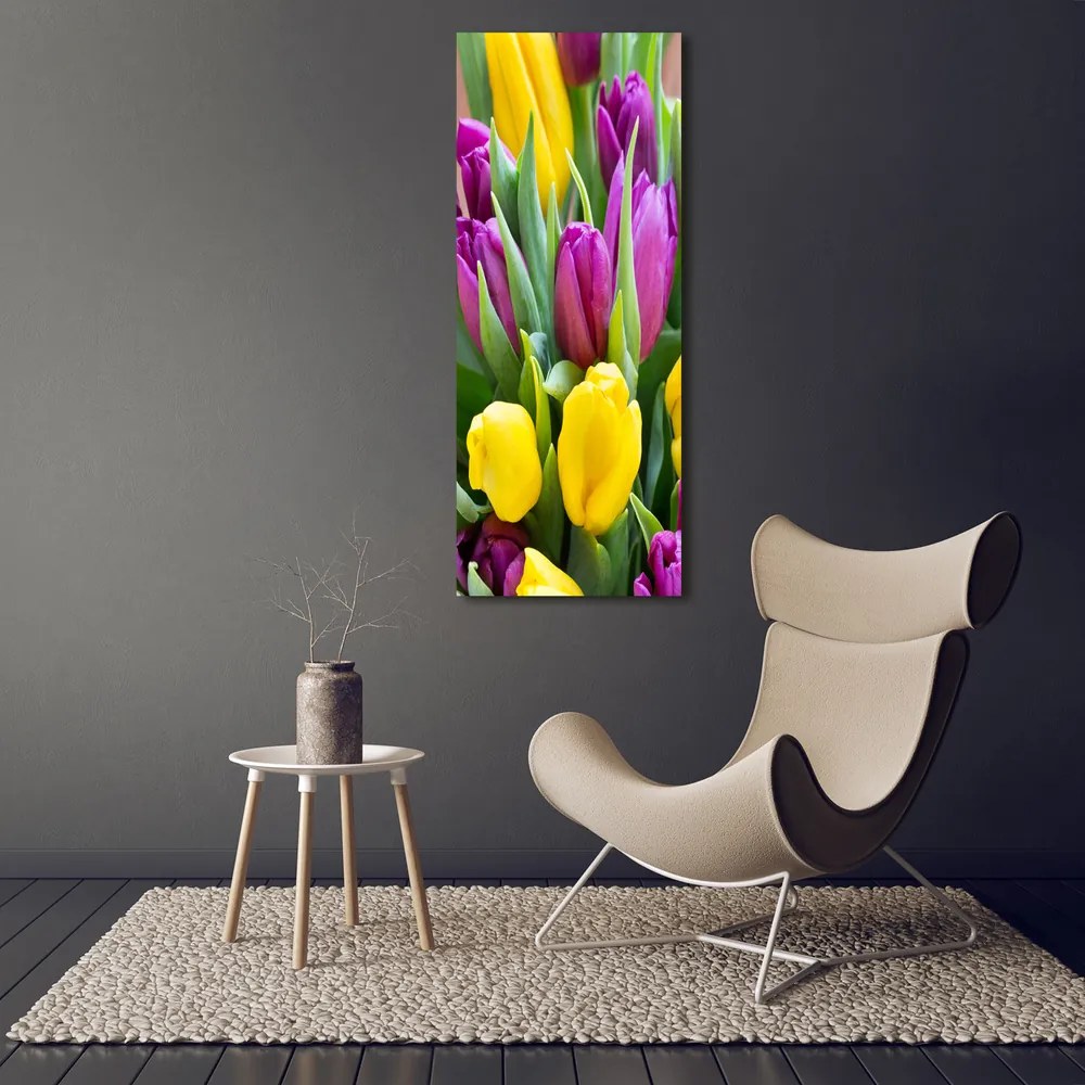 Tablou pe pânză canvas Lalele colorate