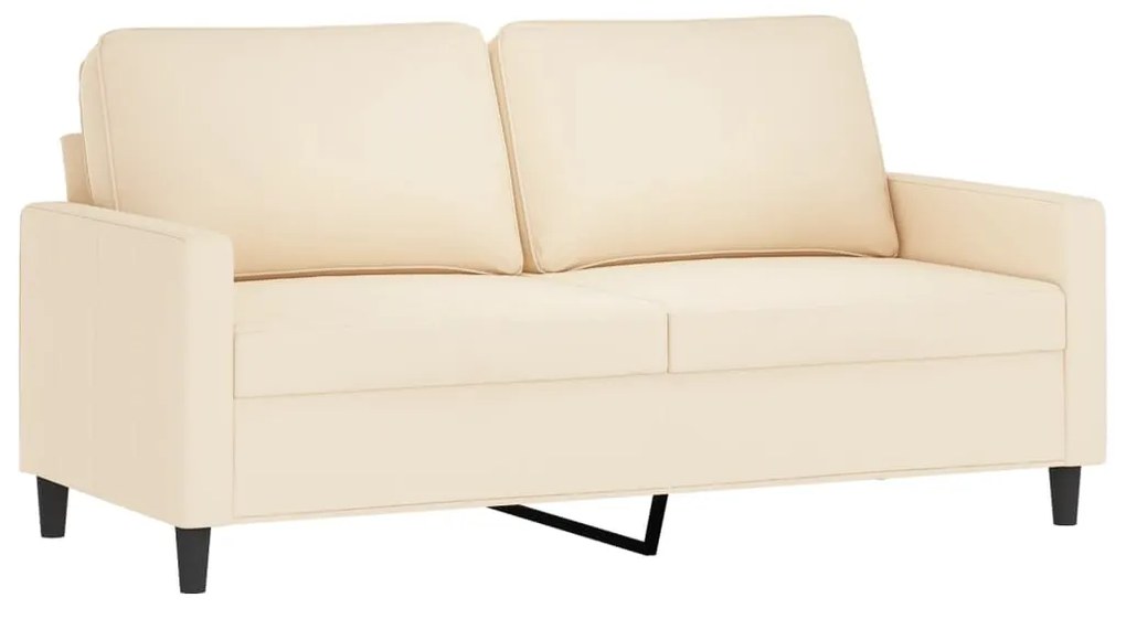348753 vidaXL Canapea cu 2 locuri, crem, 140 cm, catifea