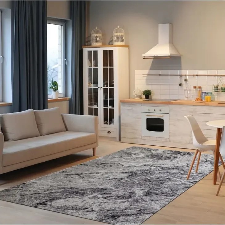 Covor Phoenix model abstract gri-negru 3006-244 Selectează mărime: 200 X 300