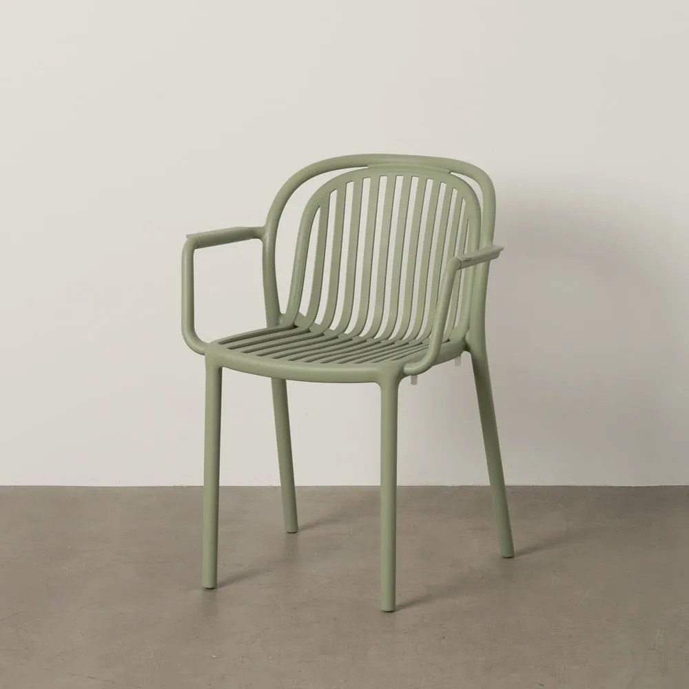 Scaun de dining verde din plastic Alia – Ixia