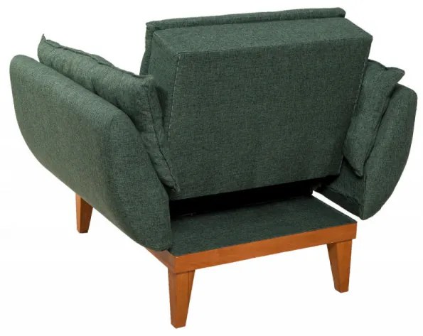Fotoliu, Lemn Solid, Fiona Berjer, Verde