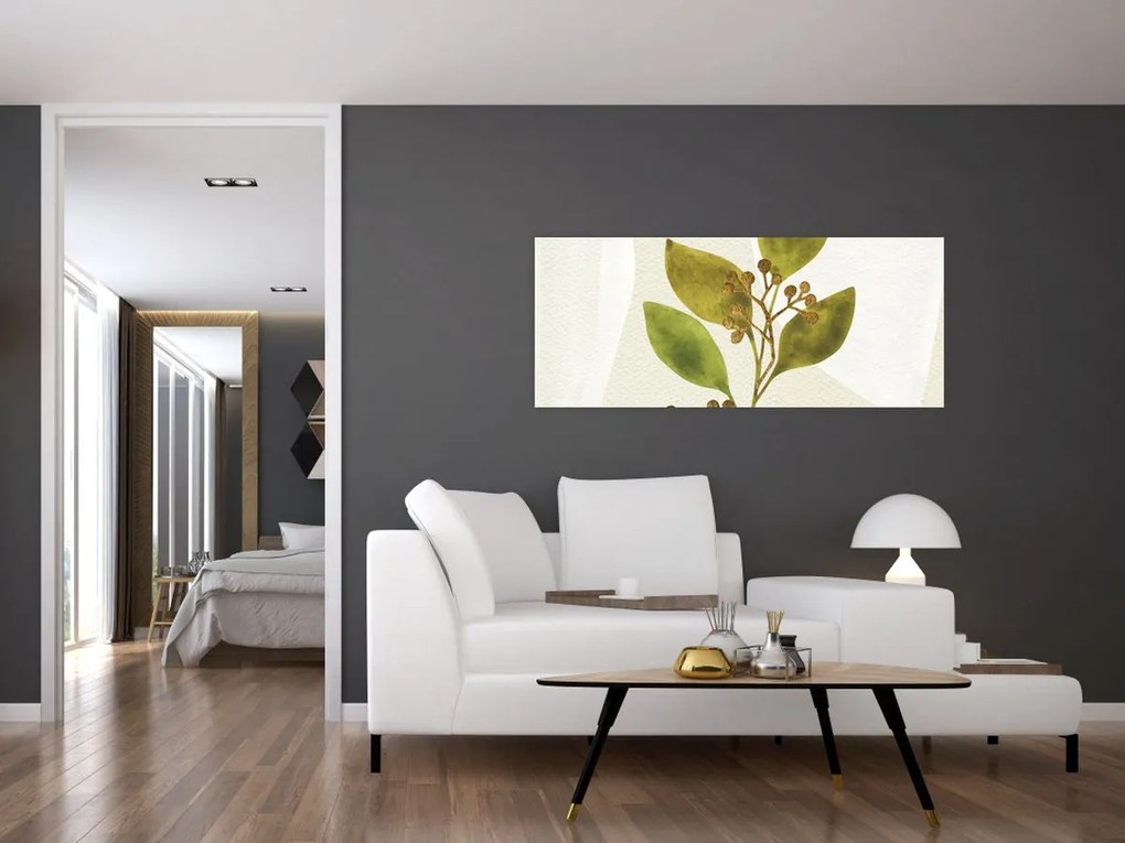 Tablou - Acuarelă ramură N⁰1 (120x50 cm)