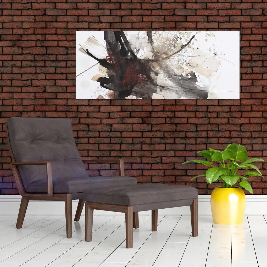Tablou cu pictură abstactă (120x50 cm)
