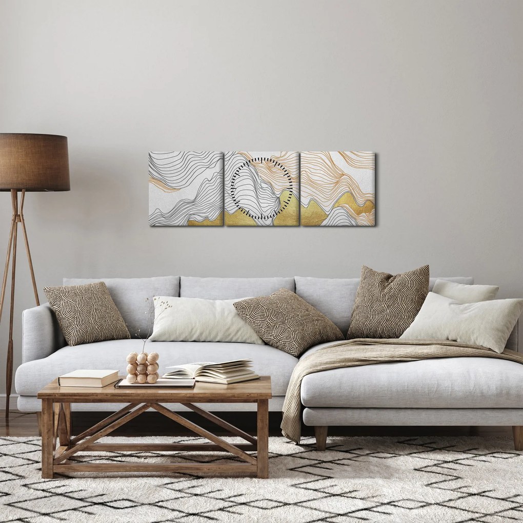 Tablou - Decor III. (cu ceas) (90x30 cm)
