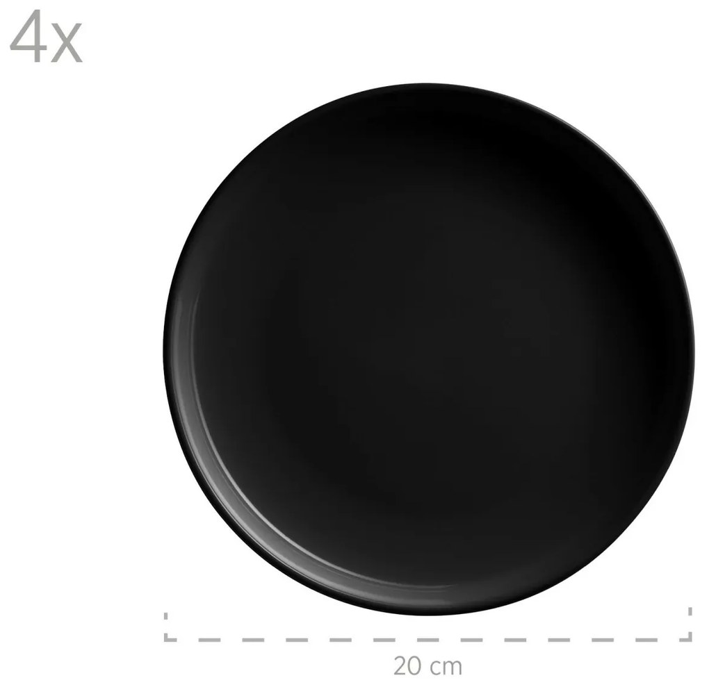 Set de masă Mäser 16 piese ALENIA, negru