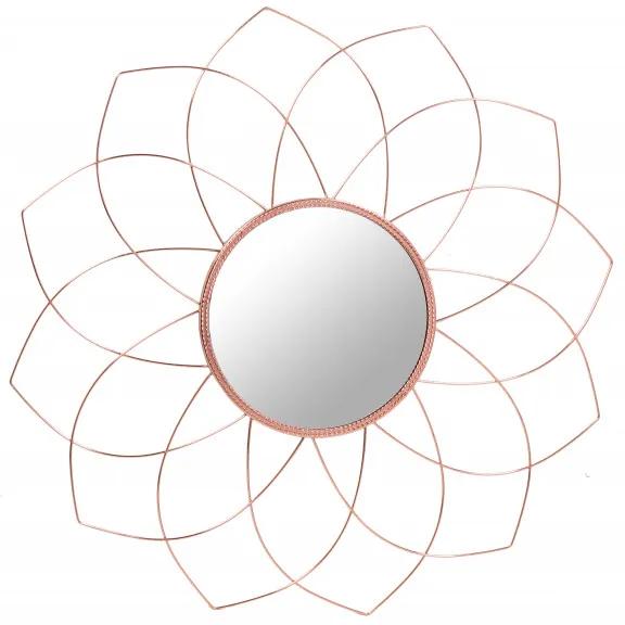 Oglinda rotunda cu rama din metal cupru Impulso, 2cm (L / D) x 79.5cm (W) x 79.5cm (H)