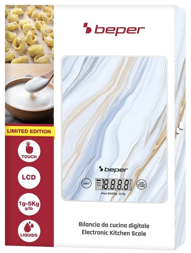 Beper P102BIL001 cântar digital de bucătărieMarble