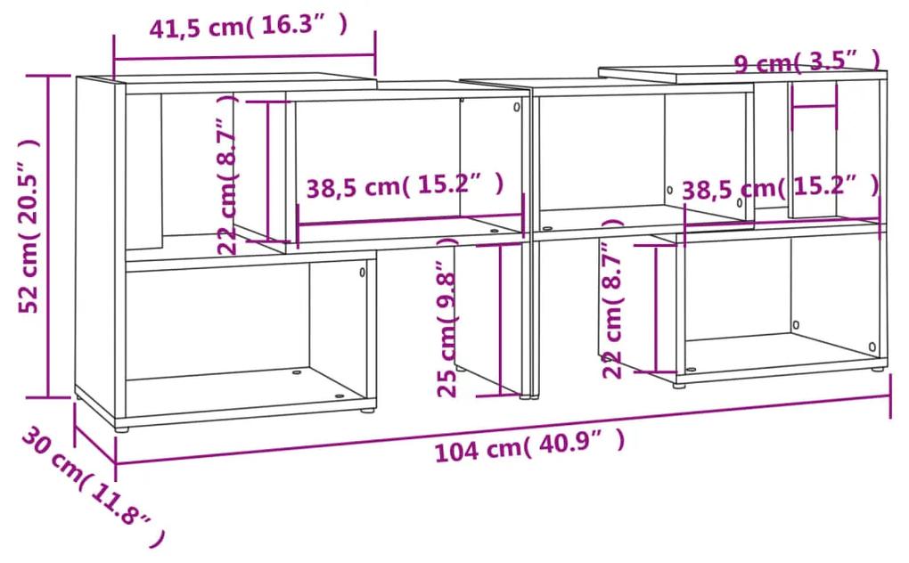 Comoda TV, gri beton, 104x30x52 cm, PAL 1, Gri beton