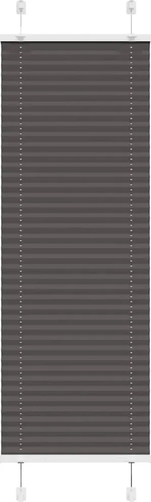 vidaXL Jaluzea plisată negru 40x100 cm Lățime țesătură 39,4cm poliester