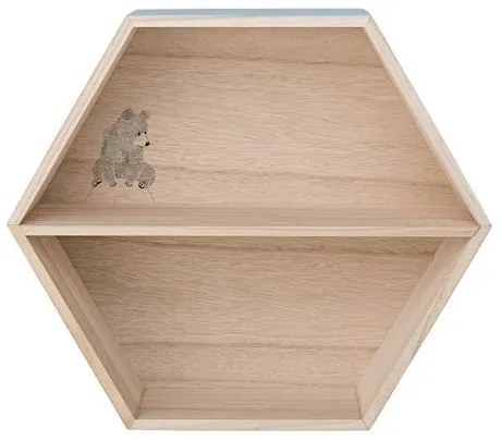 Raft albastru din lemn 44 cm Bear Bloomingville Mini