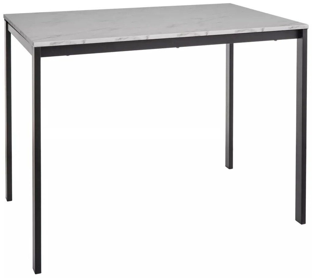 Masa Mario marmura alba/negru L100xl60 cm