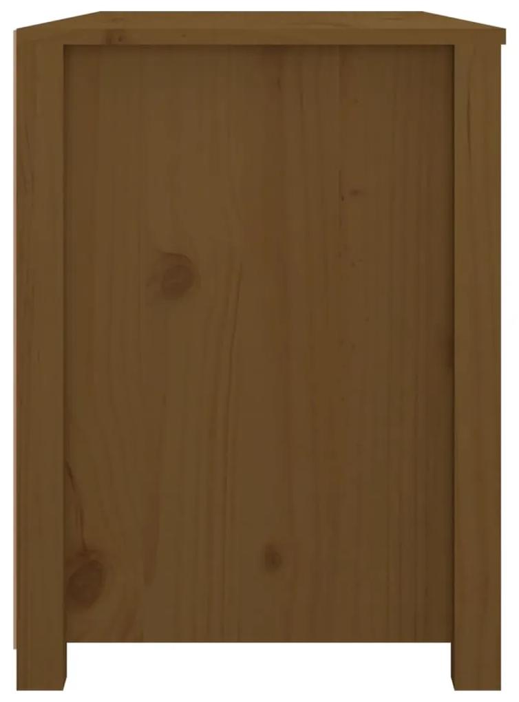 Dulap lateral, maro miere, 100x40x54 cm, lemn masiv de pin 1, maro miere, 100 x 40 x 54 cm