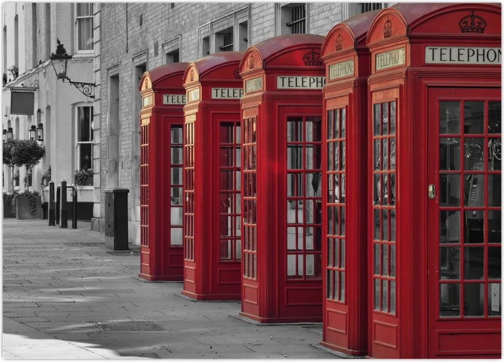 Tablou - Cutii telefonice din Londra (70x50 cm)