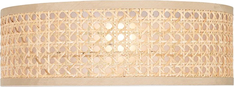 Plafonieră inteligentă din ratan 30 cm incl. Wifi A60 - Tromma