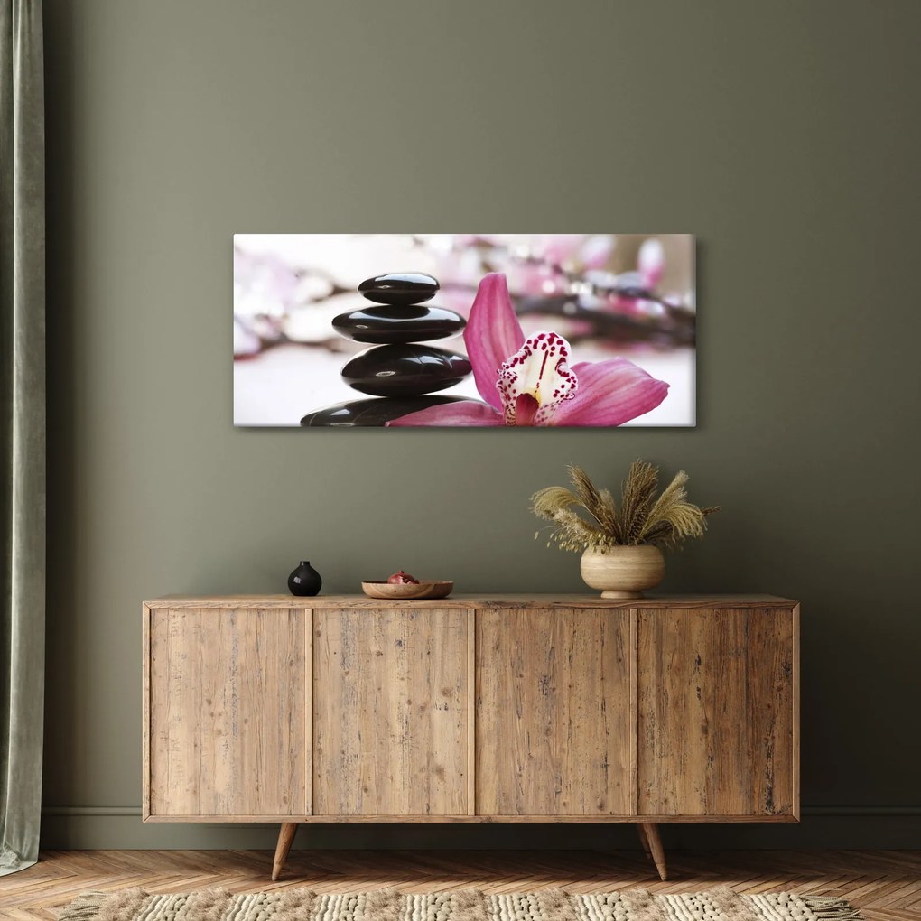 Tablou cupietre pentru masaj și orhidee (120x50 cm)