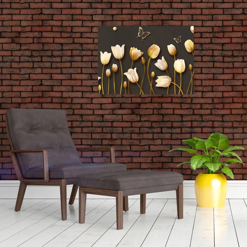 Tablou - Lalele - abstract (70x50 cm)