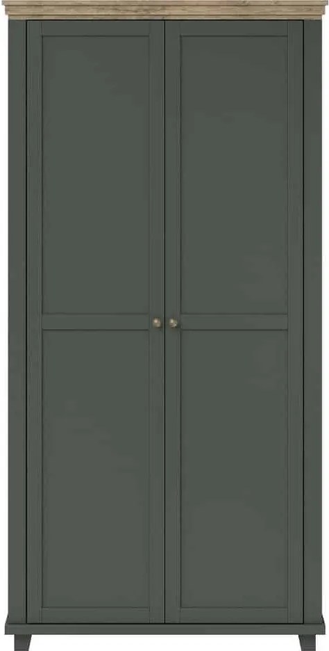 Dulap lemn masiv Jardon 2 Usi Grafit, 108 × 62 × 216 cm