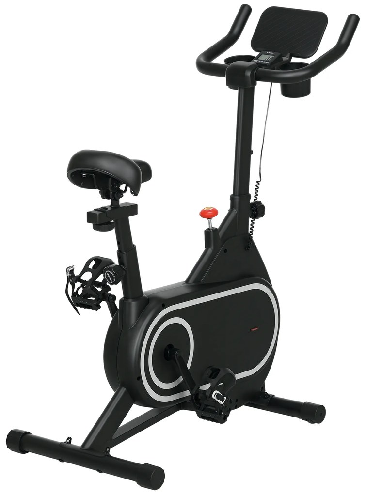 SPORTNOW Bicicleta pentru exercitii fizice, Bicicleta magnetica pentru ciclism in interior, ecran LCD, suport sticle/tableta | Aosom Romania