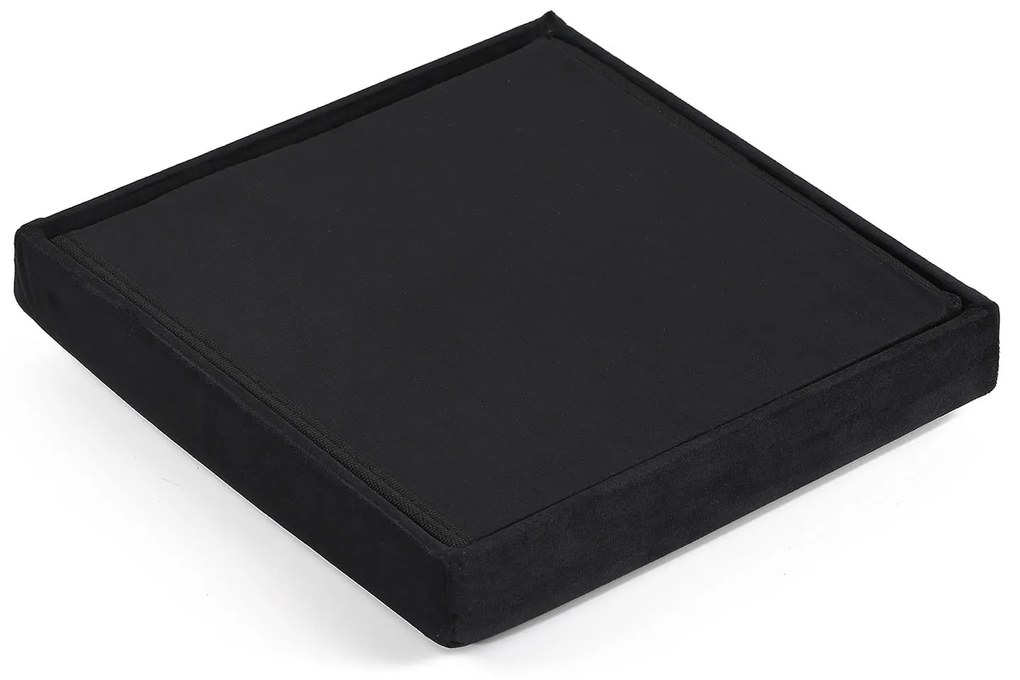 Taburet pliabil negru CUBEXO VELVET M