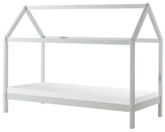 Set DALLAS în alb format dintr-un Pat copii Vipack (90 x 200 cm) și o SALTEA PAT COPII Basic Cool (90 x 200 x 10 cm).