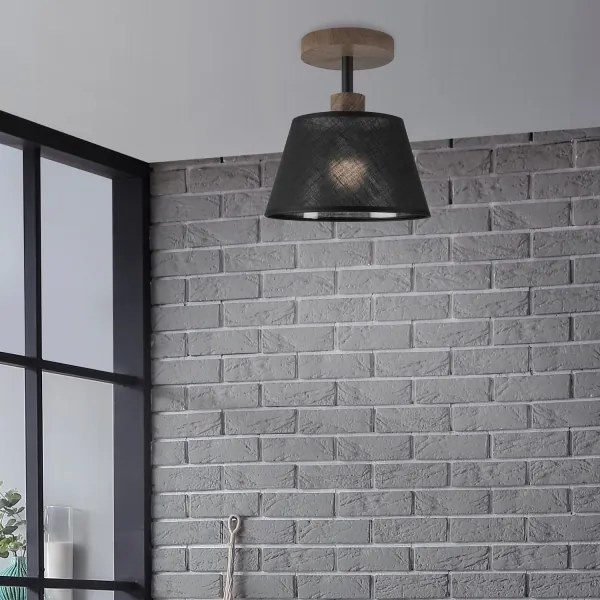 Lustră LED aplicată Brilagi ANTHONY 1xE14/60W/230V stejar nuc/negru