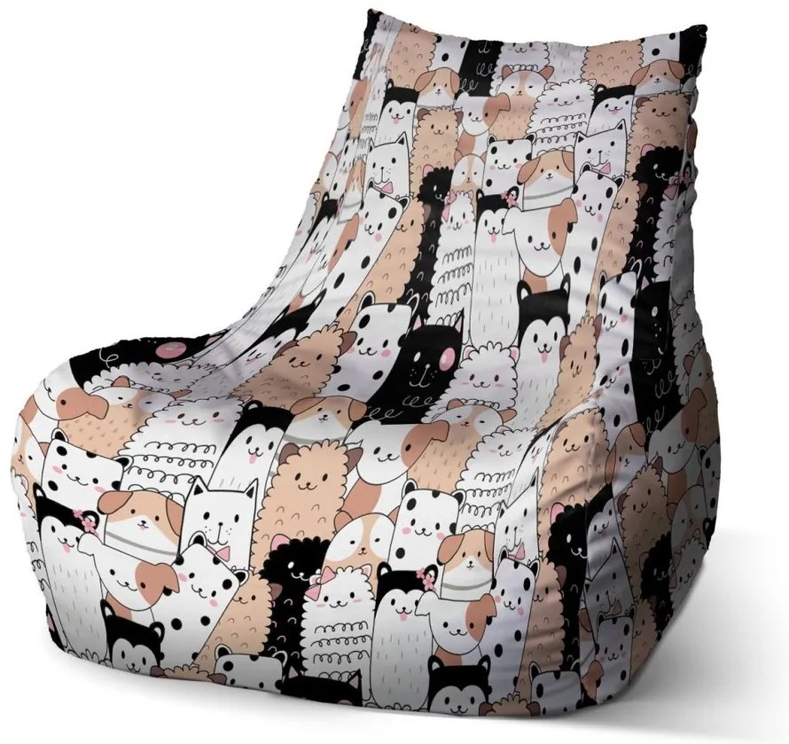 Sac de șezut Bean animăluțe drăguțe - pentru copii, colorat