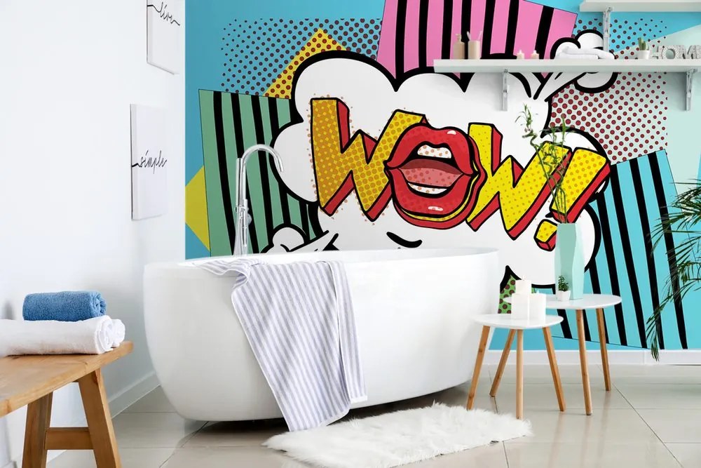 Tapet autoadeziv în stil pop art - WOW!