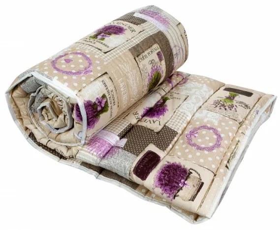 Pilota Alcam Lavanda microfibra matlasata 250gr/mp, 140x200 cm