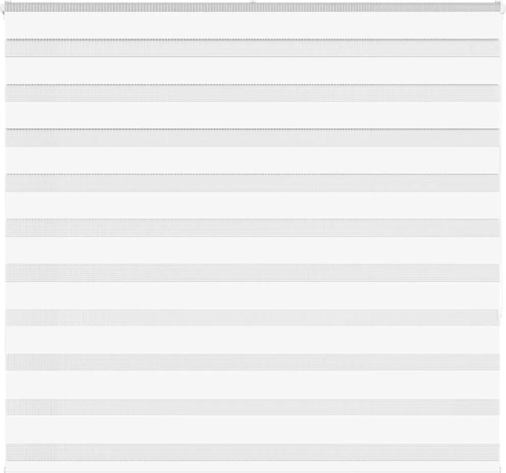 vidaXL Jaluzea tip zebra alb lățime țesătură 155,9 cm poliester