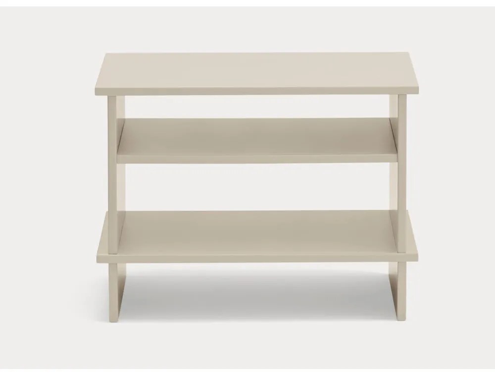 Noptieră crem cu rafturi Inari – Teulat