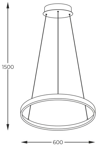 Lustră LED pe cablu Zuma Line 2023201-GD60 BRENO LED/28W/230V 3000/4000/6000K