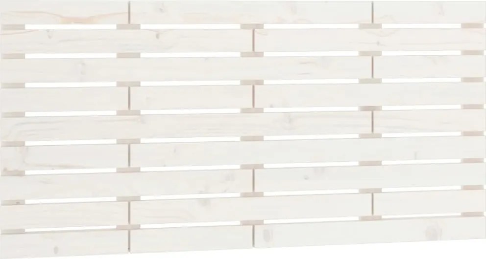 vidaXL Tăblie de pat pentru perete, alb, 146x3x63 cm, lemn masiv pin