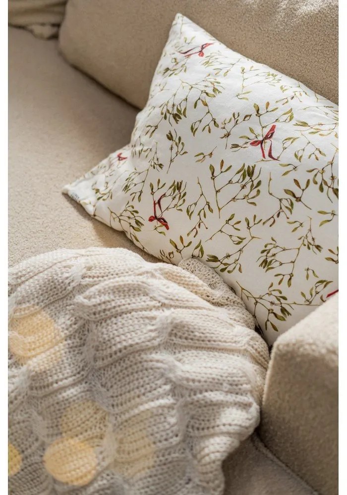 Pătură albă/bej tricotată 130x170 cm Chunky Marl Knit – Catherine Lansfield