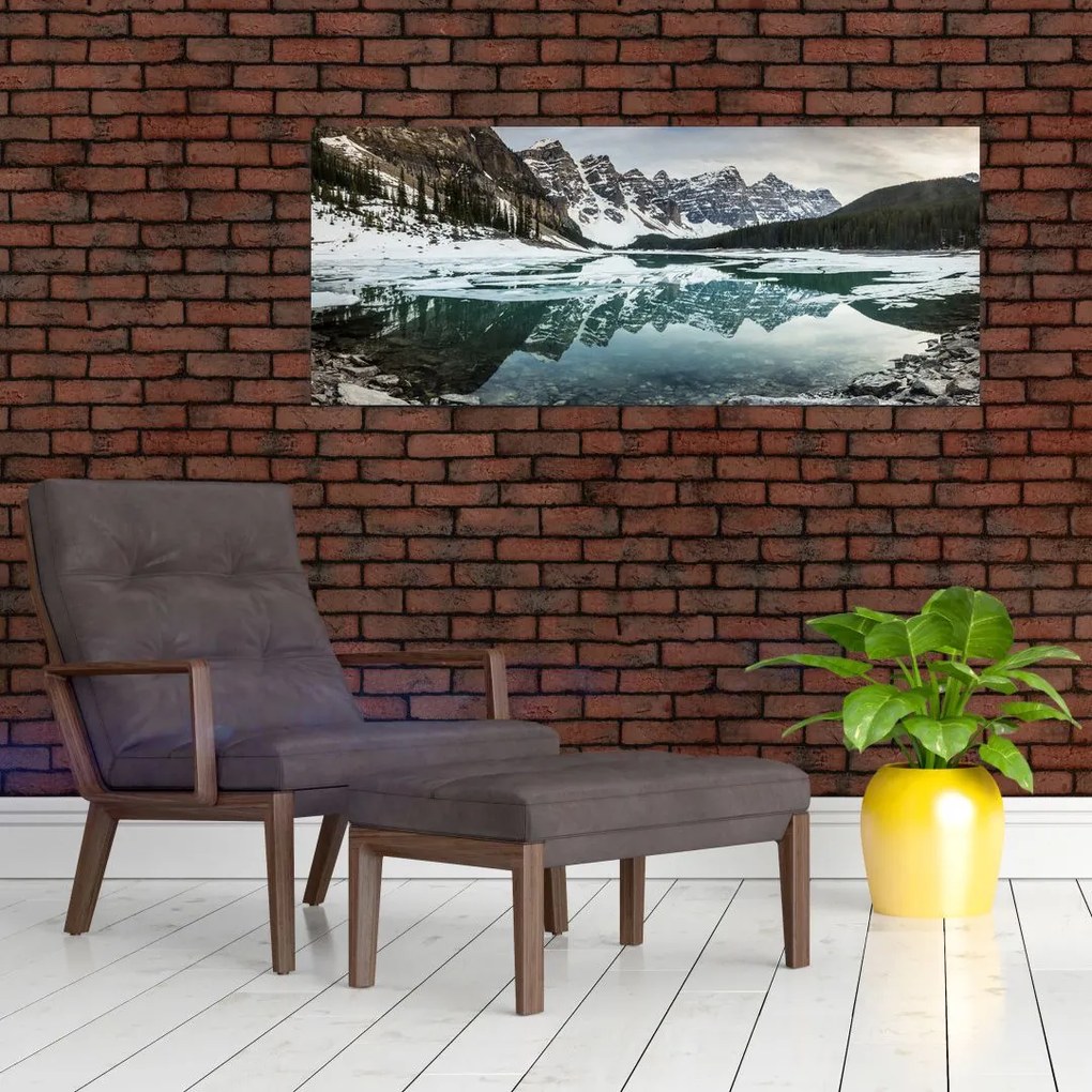 Tablou - lacul iarna (120x50 cm)
