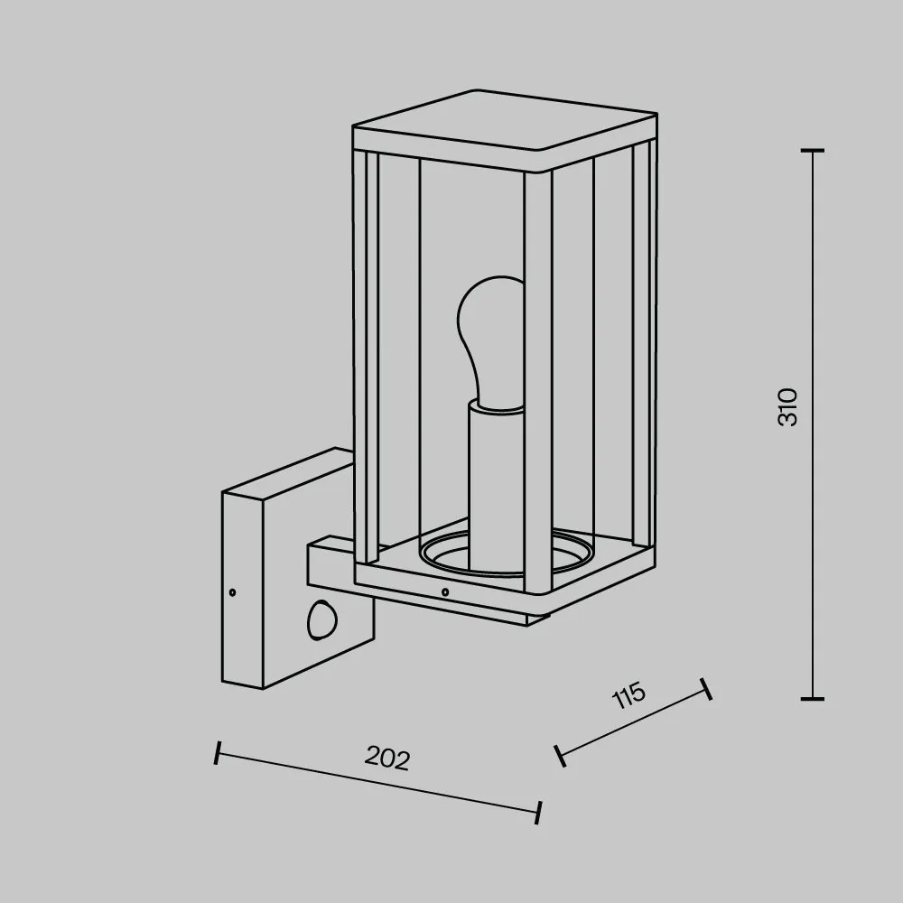 Aplica cu senzor de miscare iluminat exterior IP54 Cell