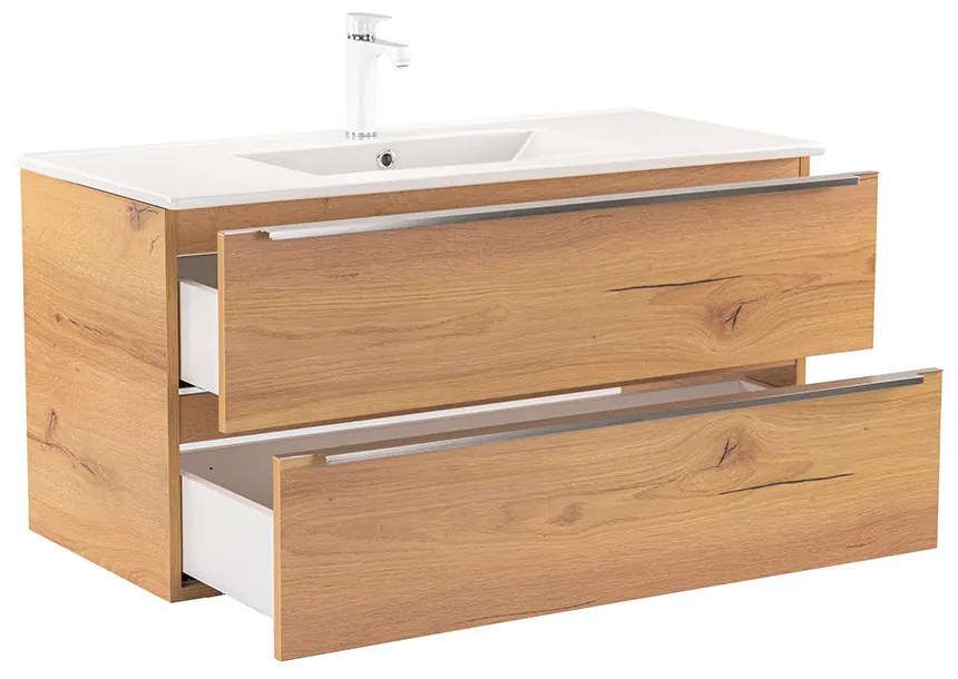 Mobilier complet de baie Vario Trim 100 stejar-stejar