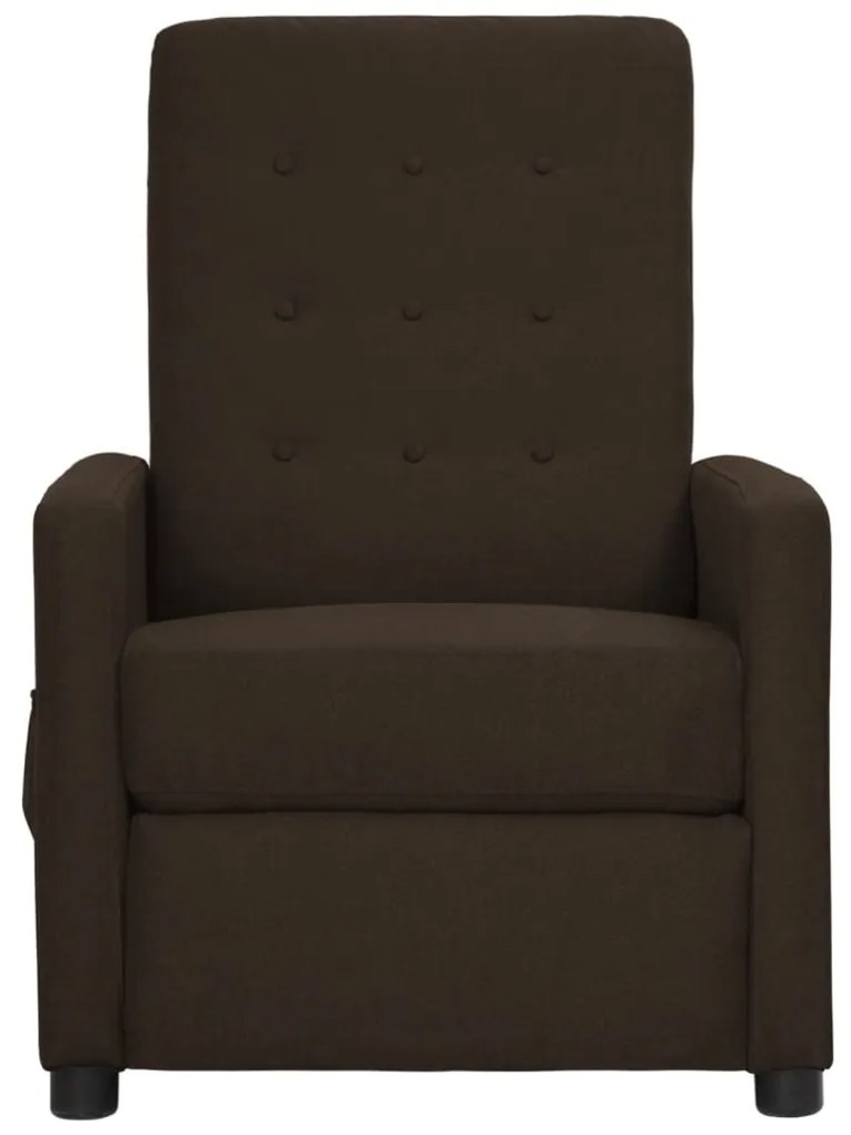 338995 vidaXL Fotoliu de masaj, maro închis, material textil