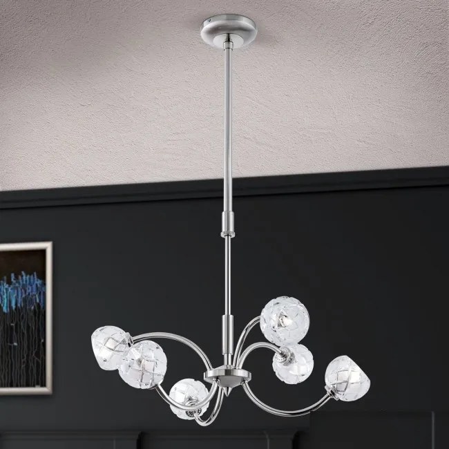 Lustra reglabila design modern de lux Maderno 6L crom