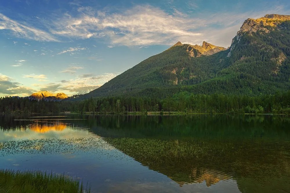 Fototapet lacul lângă munți