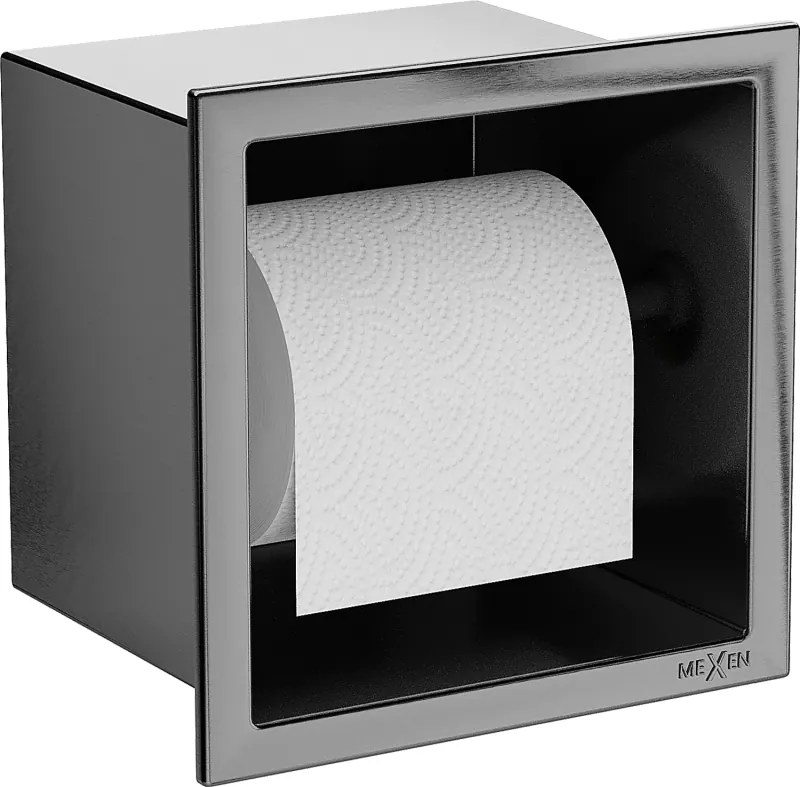Mexen X-Wall-P suport hârtie igienică, gri armat periat - 19E3