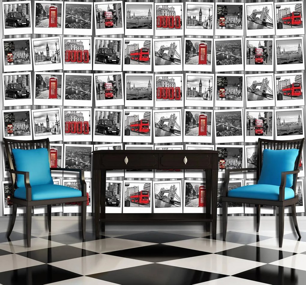 Fototapet - Fotografii din Londra (152,5x104 cm)