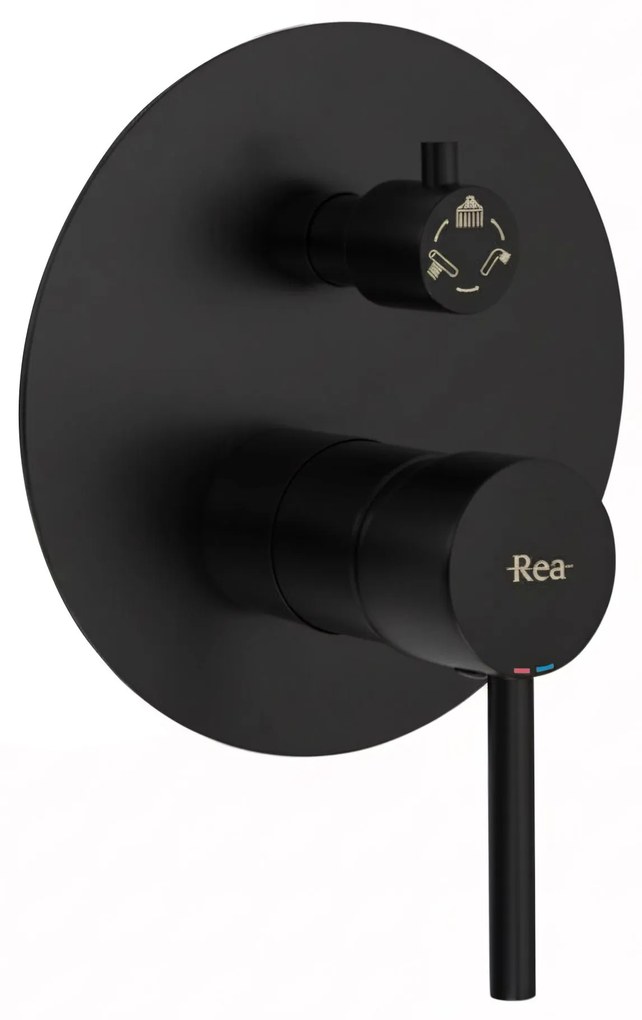 Set de duș și cada incastrabil Rea Lungo Black black + BOX