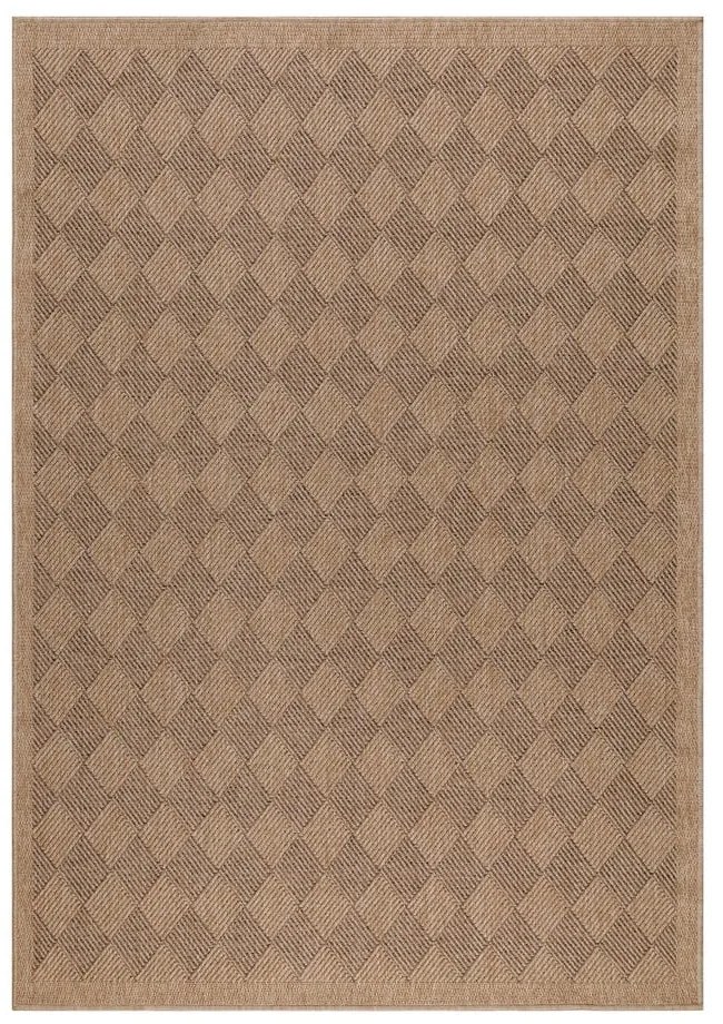 Covor tip traversă pentru interior și exterior în culoare naturală închisă 80x250 cm Dhaka – Ayyildiz Carpets