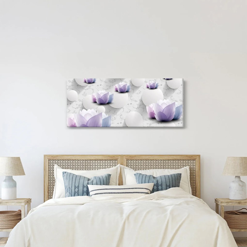 Tablou cu flori (120x50 cm)