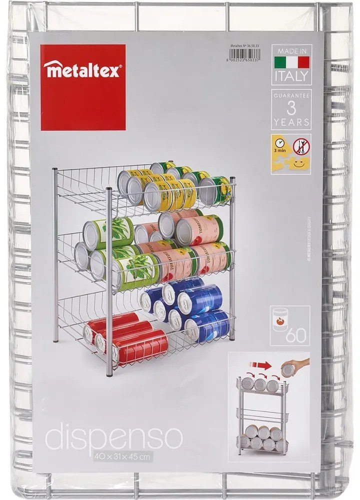 Organizator de bucătărie cu 3 nivele Metaltex